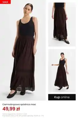 Spódnica maxi ciemnobrązowa