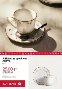 Homla Filiżanka ze spodkiem GRETA oferta