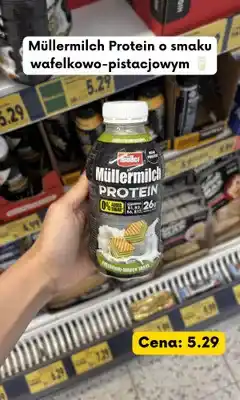Kaufland Napój mleczny Müller Müllermilch Protein o smaku pistacjowo-wafelkowym oferta