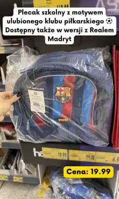 Kaufland Plecak szkolny FC Barcelona oferta