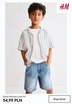 H&M Szorty dżinsowe Loose Fit H&M oferta