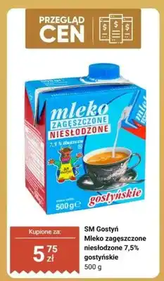 Biedronka Mleko zagęszczone niesłodzone 7,5% gostyńskie SM Gostyń oferta