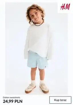 H&M Szorty dresowe bawełniane H&M Cotton Sweatshorts oferta