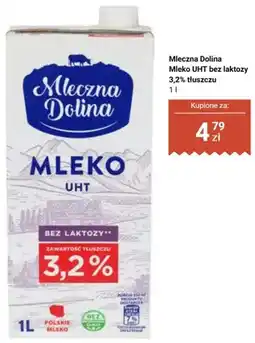 Biedronka Mleko UHT bez laktozy 3,2% tłuszczu Mleczna Dolina oferta