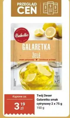 Biedronka Galaretka smak cytrynowy Bakello 2-pak oferta