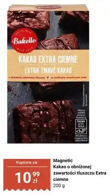 Biedronka Kakao o obniżonej zawartości tłuszczu Extra ciemne Magnetic oferta