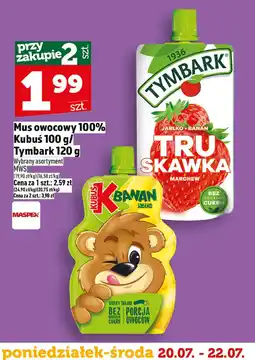 Topaz Mus owocowy 100% Kubuś oferta