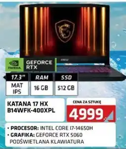 Alsen MSI Katana 17 HX B14WFK-400XPL oferta