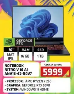 Alsen Notebook Nitro V 16 AI oferta
