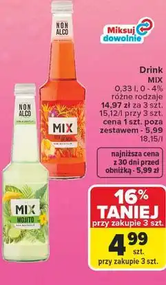 Carrefour Drink bezalkoholowy Mix oferta