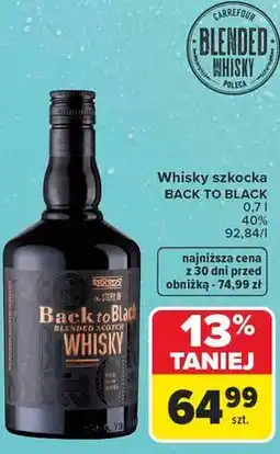 Carrefour Whisky szkocka BACK TO BLACK oferta