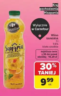 Carrefour Wino Sangria Blanche Sensation oferta