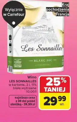 Carrefour Wino Les Sonnailles Blanc Sec oferta