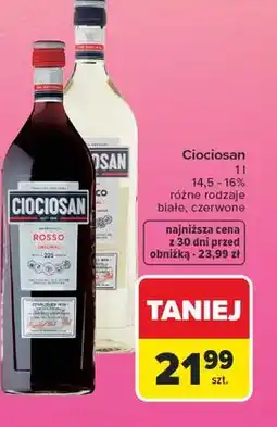Carrefour Wino Ciociosan oferta