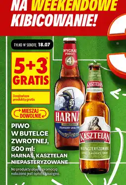 Biedronka Piwo w butelce zwrotnej Harnaś, Kasztelan Niepasteryzowane oferta