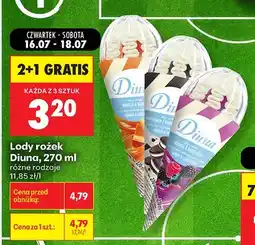 Biedronka Lody rożek Diuna wanilia i karmel oferta