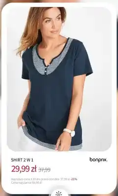 BonPrix Koszulka damska Bonprix Shirt 2 w 1 oferta