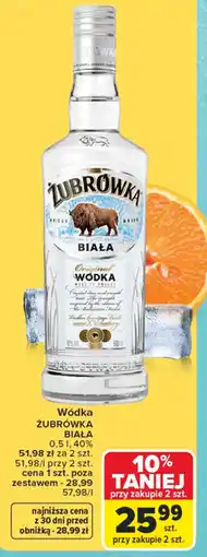 Carrefour Wódka Żubrówka Biała oferta