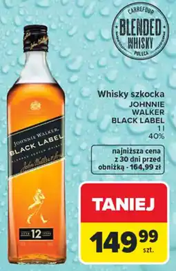 Carrefour Whisky szkocka JOHNNIE WALKER BLACK LABEL oferta