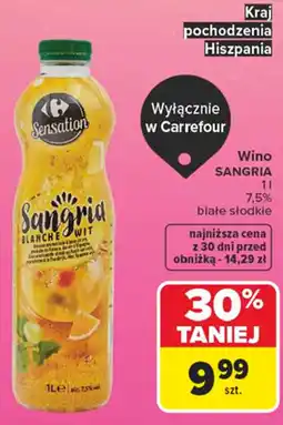 Carrefour Sensation Sangria Blanche Wit oferta