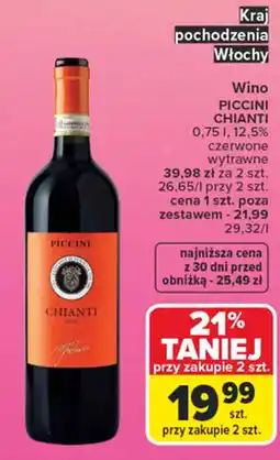 Carrefour Wino PICCINI CHIANTI oferta