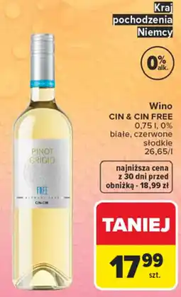 Carrefour Wino CIN & CIN FREE oferta