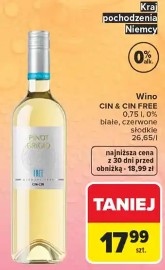 Carrefour Wino CIN & CIN FREE oferta