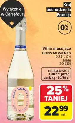 Carrefour Wino musujące BONS MOMENTS oferta