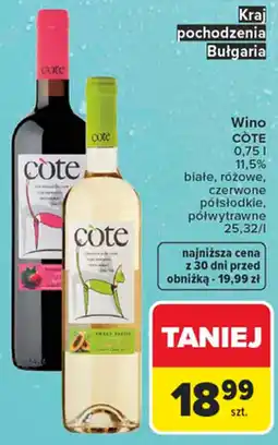 Carrefour Wino CÔTE oferta