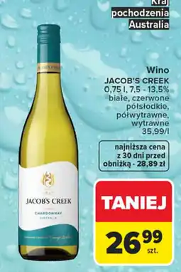 Carrefour Wino JACOB'S CREEK oferta
