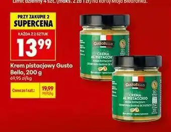 Biedronka Krem pistacjowy Gusto Bello 200 g oferta