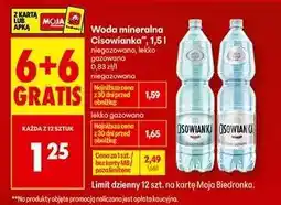 Biedronka Woda mineralna Cisowianka , 1,5 l oferta
