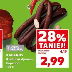 Kaufland Kiełbasa dymem kopcona Kabanos oferta