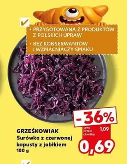 Kaufland Surówka z czerwonej kapusty z jabłkiem Grześkowiak oferta