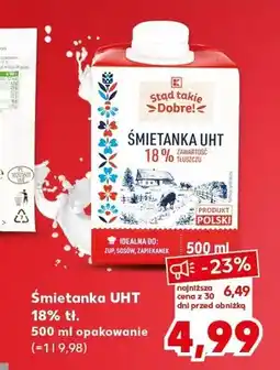 Kaufland Śmietanka UHT 18% K-Stąd Takie Dobre oferta