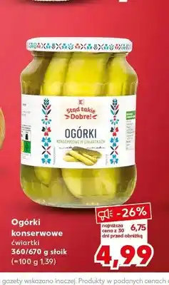 Kaufland Ogórki konserwowe ćwiartki Stąd takie Dobre! oferta