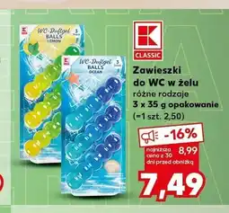 Kaufland Zawieszki do WC w żelu K-Classic WC-Duftgel Lemon 3-pak oferta