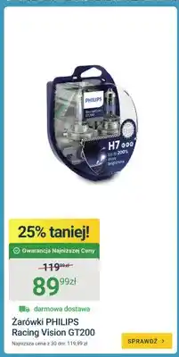 ERLI Żarówki samochodowe PHILIPS Racing Vision GT200 oferta