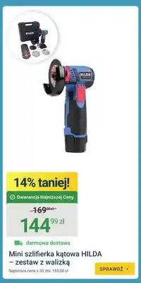ERLI Mini szlifierka kątowa HILDA zestaw z walizką oferta