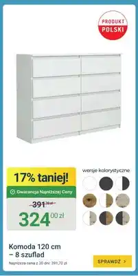 ERLI Komoda 120 cm 8 szuflad oferta