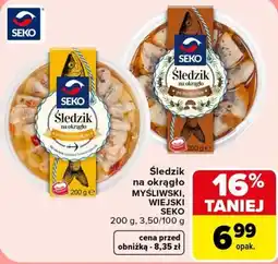 Carrefour Śledzik na okrągło MYŚLIWSKI, WIEJSKI SEKO oferta