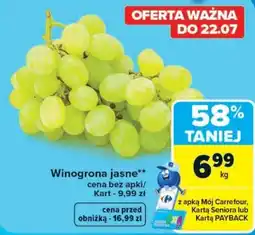 Carrefour Winogrona jasne oferta