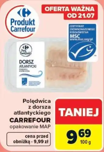 Carrefour Polędwica z dorsza atlantyckiego oferta