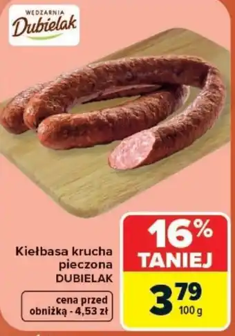 Carrefour Kiełbasa krucha pieczona DUBIELAK oferta