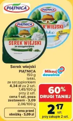 Carrefour Serek wiejski PIĄTNICA ze szczypiorkiem oferta