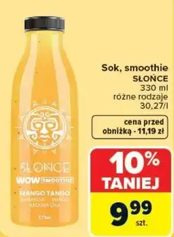 Carrefour Sok, smoothie SŁONCE WOW SMOOTHIE MANGO TANGO oferta