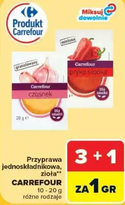 Carrefour Przyprawa jednoskładnikowa, zioła** CARREFOUR oferta