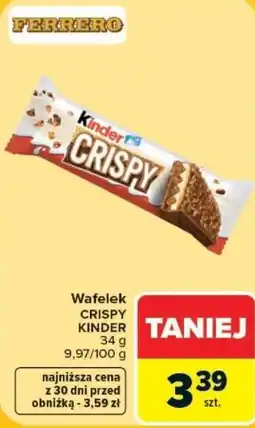 Carrefour Wafelek CRISPY KINDER oferta