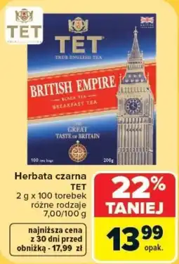 Carrefour Herbata czarna TET oferta