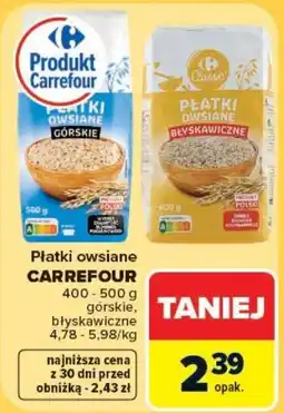 Carrefour Płatki owsiane CARREFOUR oferta